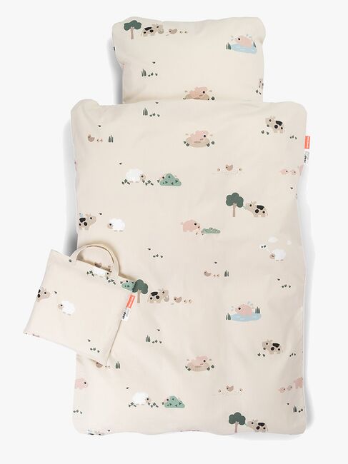 Done By Deer Sengesæt Tiny Farm 100x140 Tremmeseng, Sandfarvet