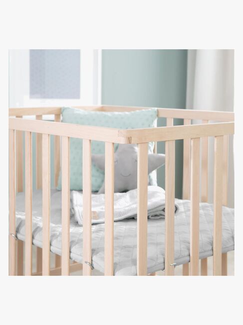 Roba Style Kravlegård med Hjul, Wood & Grey