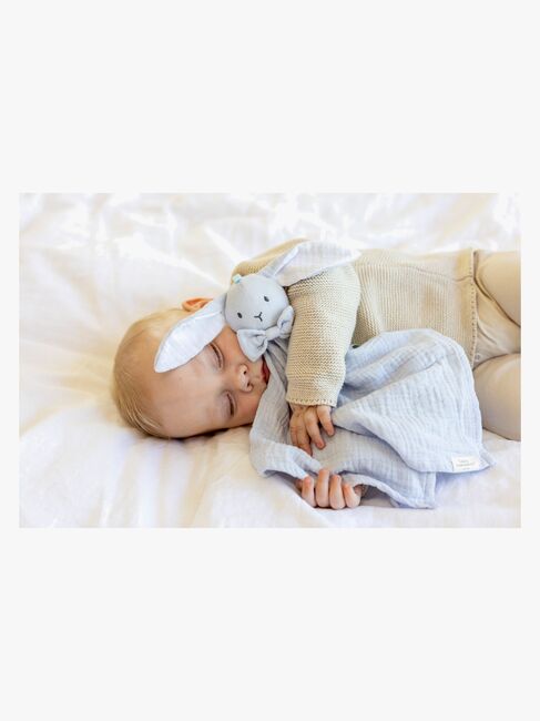 Teddykompaniet Diinglisar  Kanin Nusseklud Musselin, Babyblå