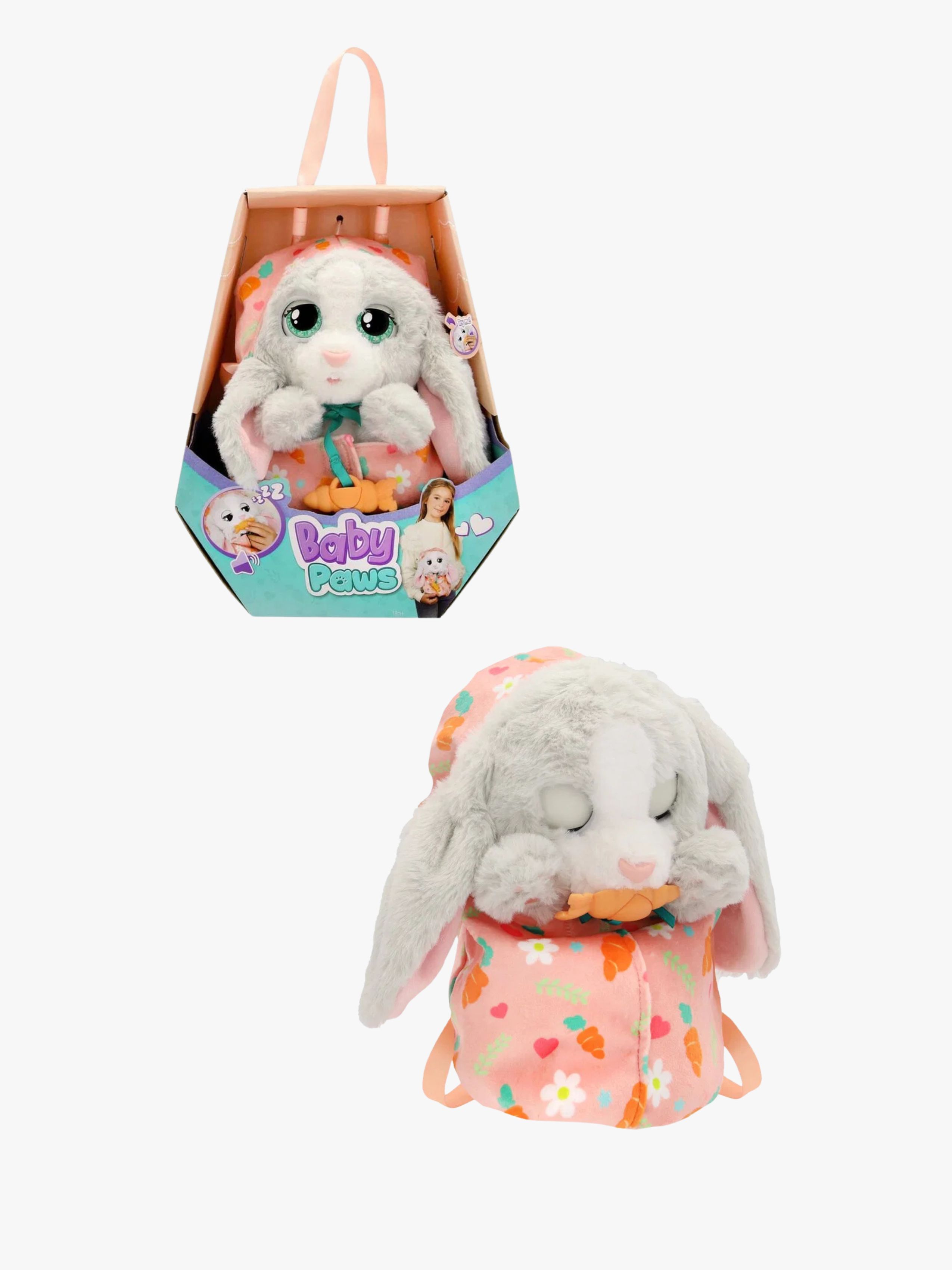 Baby Paws Interaktiv Bamse Kanin 24 cm
