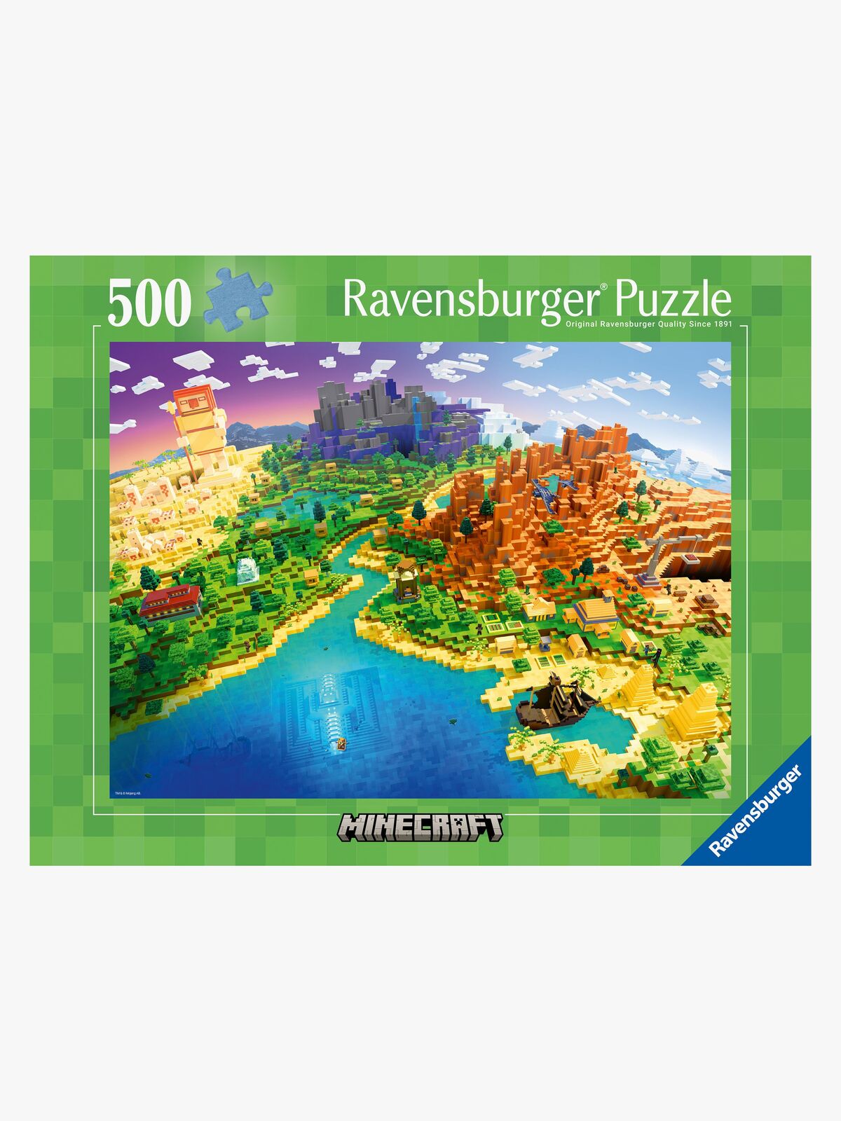 Ravensburger World of Minecraft Puslespil 500 Brikker