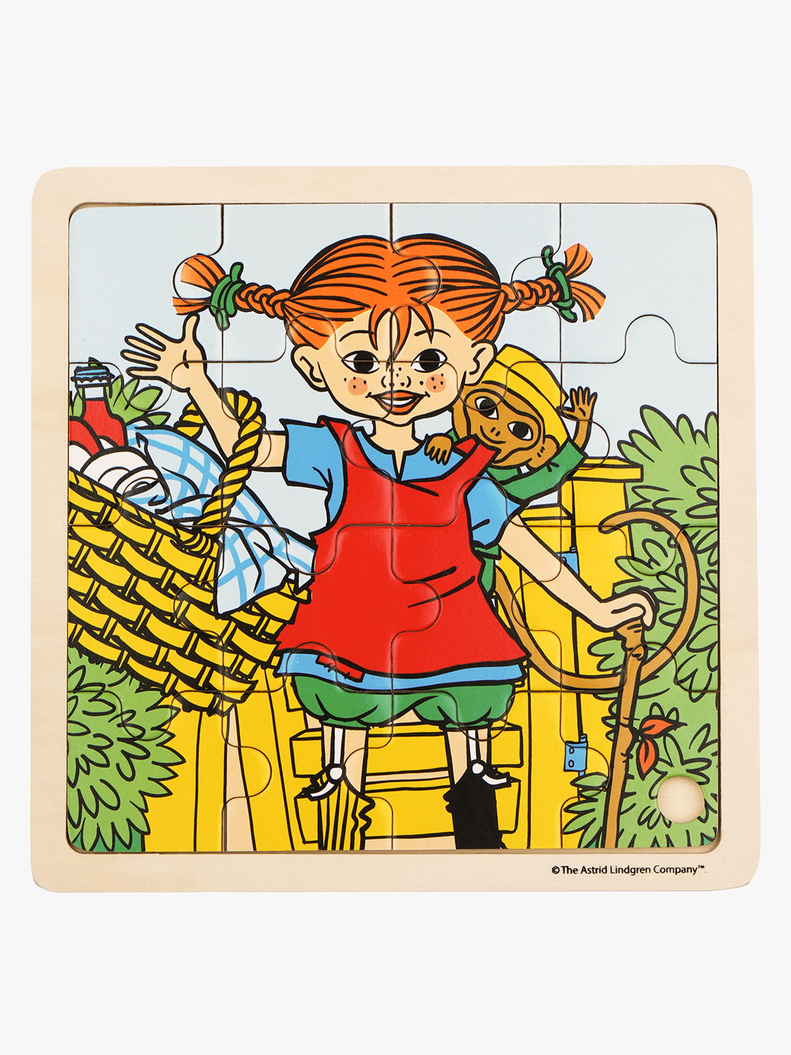 Pippi Langstrømpe Træpuslespil Pippi &  Hr. Nilsson 16 Dele