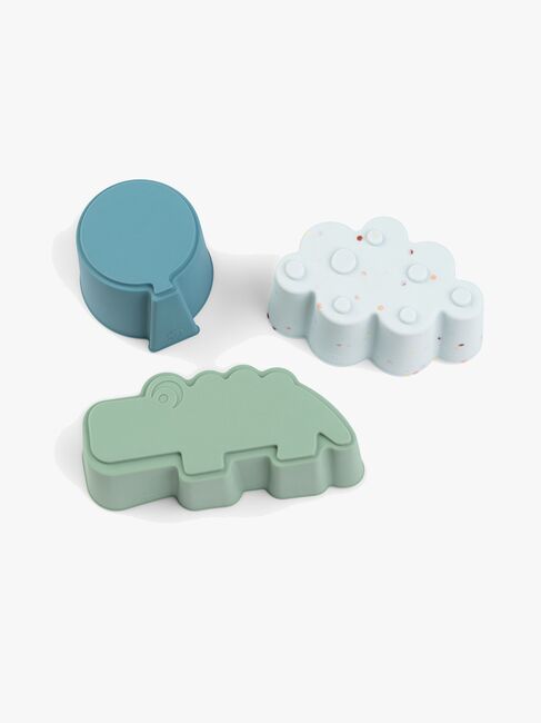 Done By Deer Happy Clouds Silikoneforme 3-pak, Blue