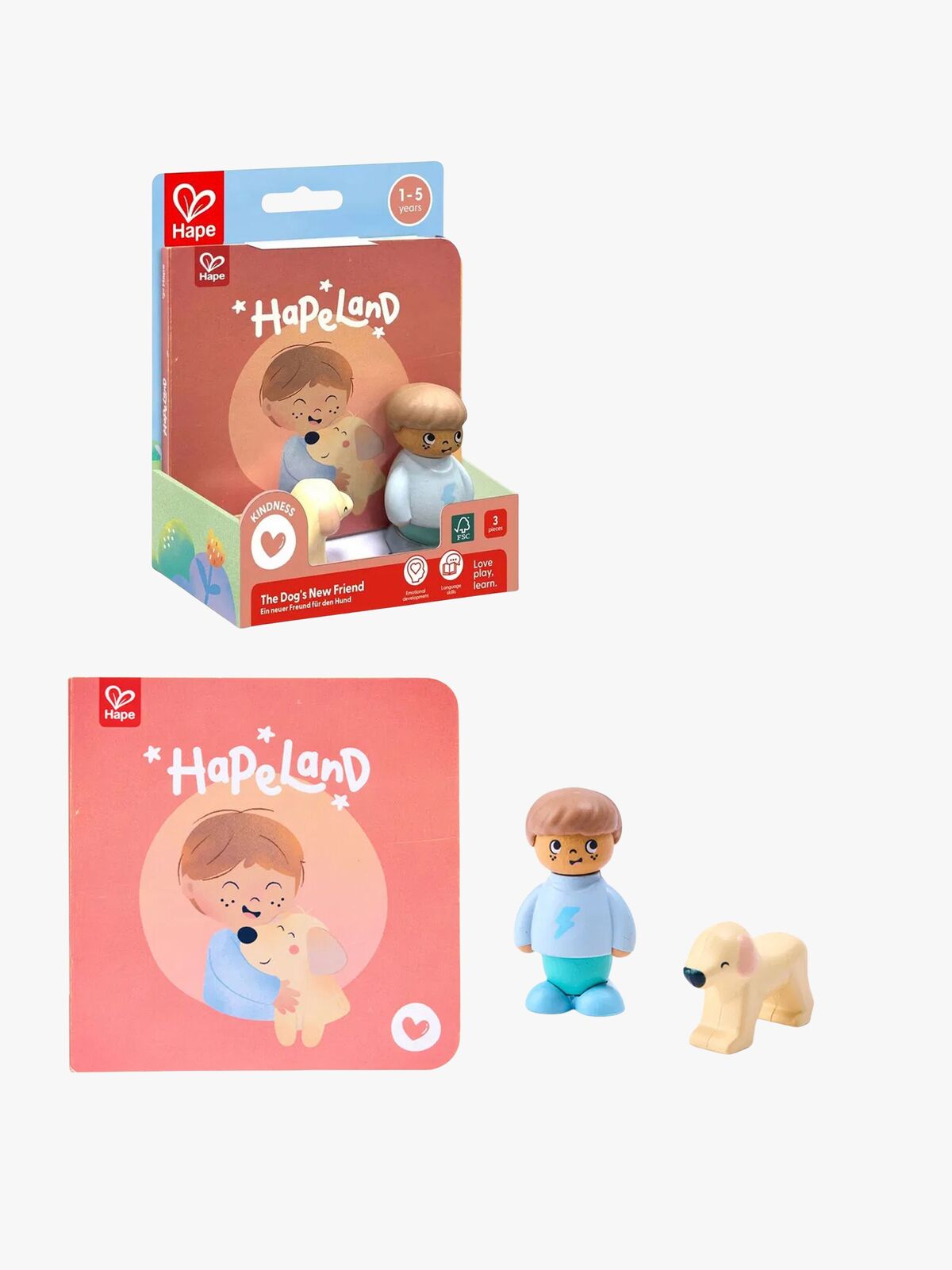 Hape Eventyrbog med Legesæt The Dog's New Friend