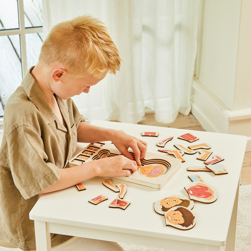 Barbo Toys Kropspuslespil, Blå