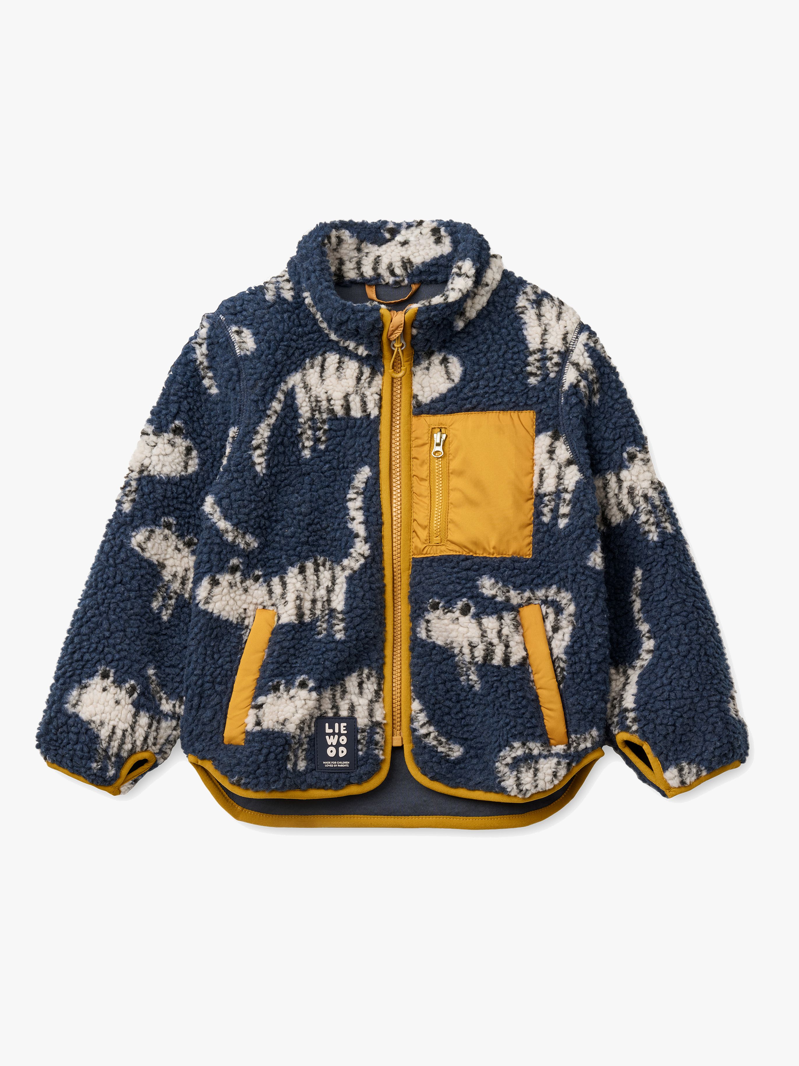 LIEWOOD Nolan Fleecetrøje, Tiger/Classic Navy, 104