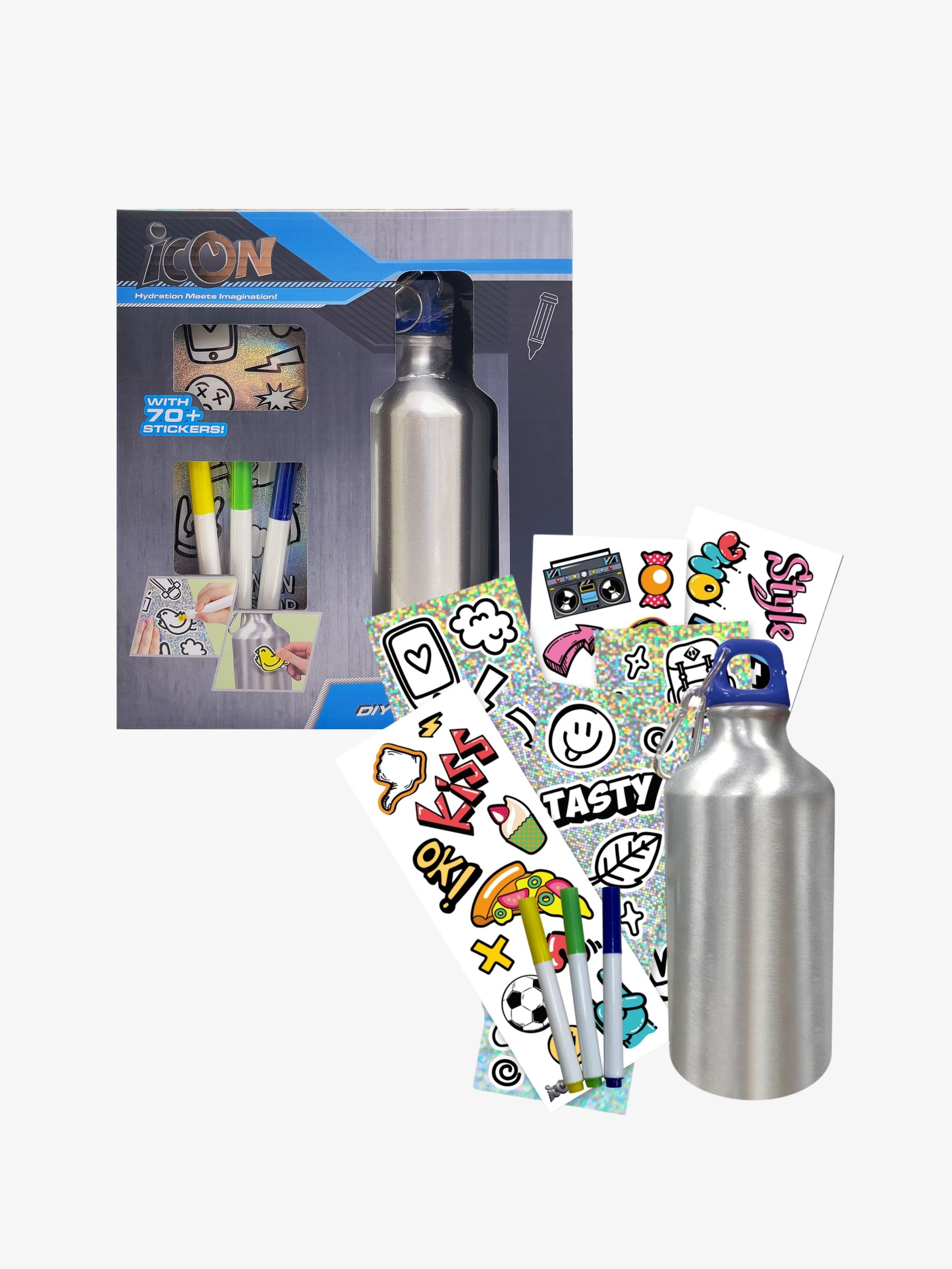 ICON Flaske med Klistermærker
