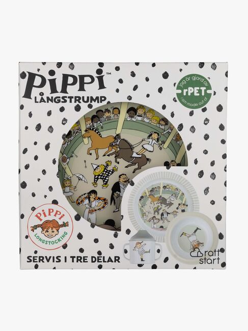 Rätt Start Pippi Langstrømpe  Cirkus Spisesæt 3 Dele