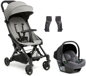 Beemoo Easy Fly 4 Klapvogn inkl Route i-Size Autostol Baby, Stone Grey/Mineral Grey