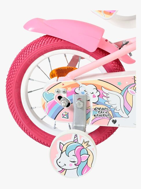 Volare Unicorn Cykel 12 Tommer, Pink