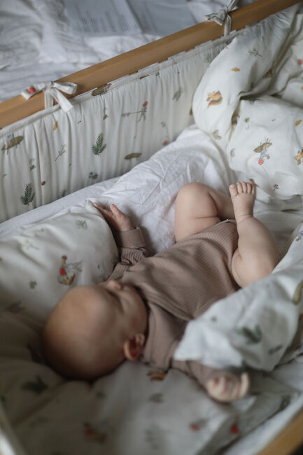 Elsa Beskow Tomtebobarnen Sengesæt 100 x 130 Tremmeseng, Beige