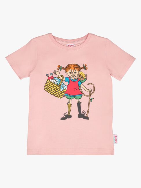 Pippi Langstrømpe X Martinex Picnic T-shirt, Pink