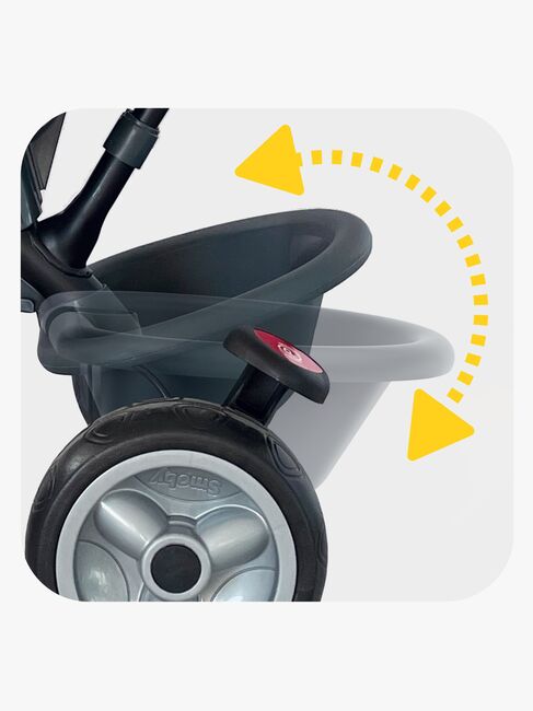 Smoby Trehjulet Cykel Baby Driver Plus, Grå