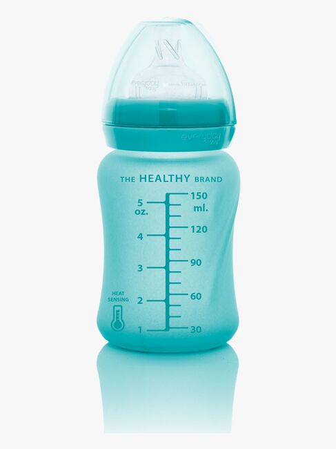 Everyday Baby Varmeindikator Sutteflaske Glas 150 ml, Turkis
