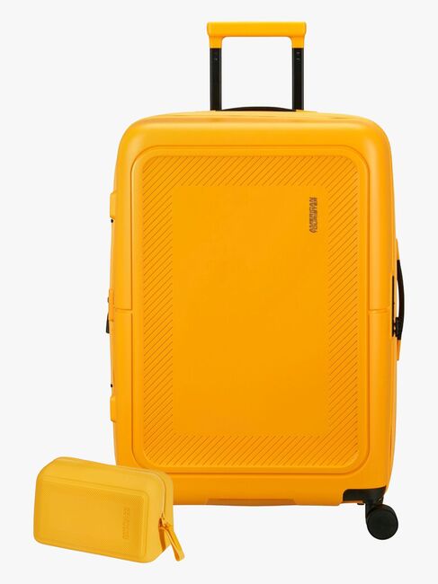 American Tourister Dashpop Kuffert 76-84L & Toilettaske POP, Golden Yellow