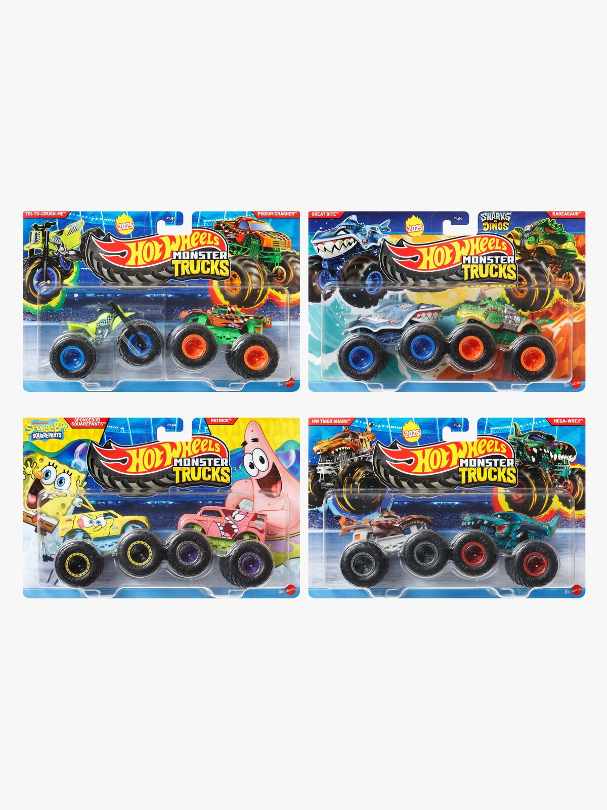 Hot Wheels Monster Trucks 1:64 2-pak Blandet Udvalg