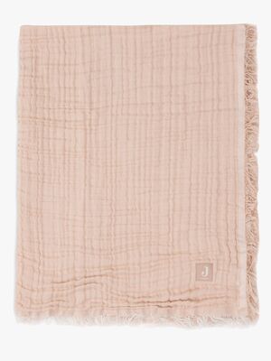 Jollein Tæppe/ Stofble i Musselin Fringe, Moonstone/Ivory