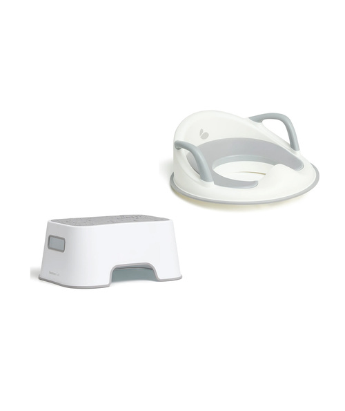 Beemoo CARE Assist Toiletsæde & Skammel, White/Grey