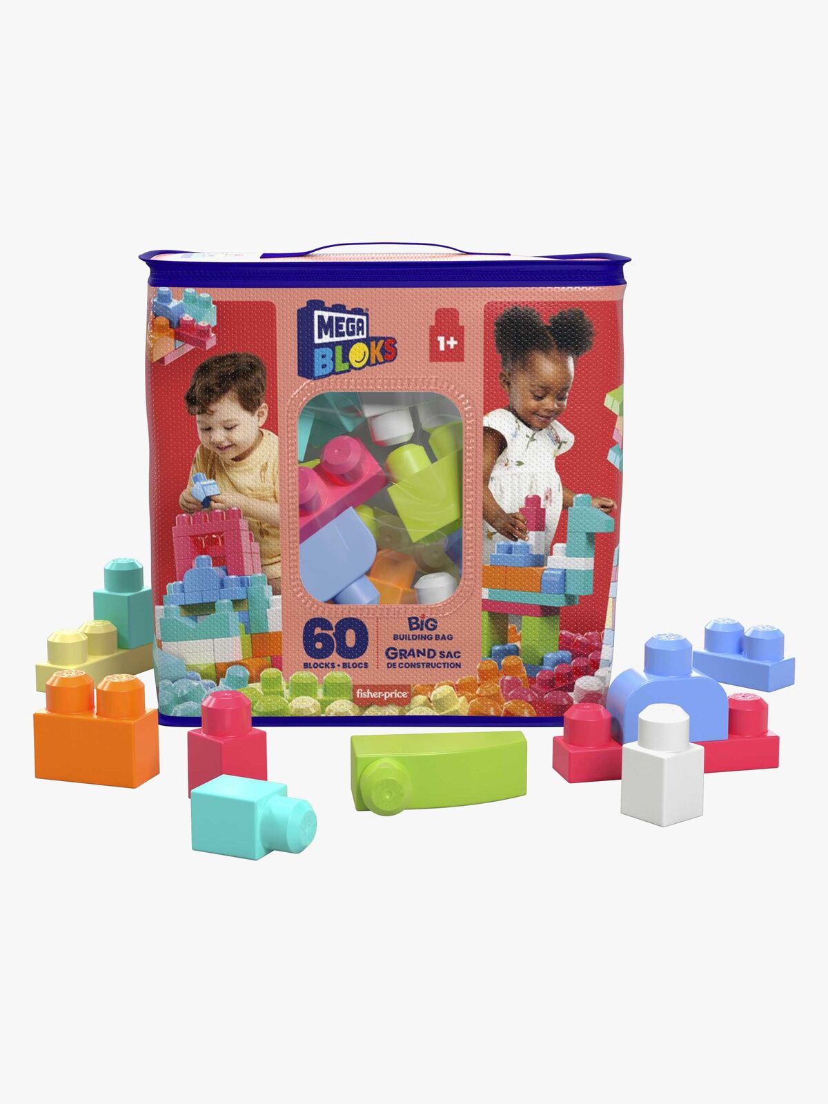 Mega Bloks Stor Byggetaske First Builders, 60 dele