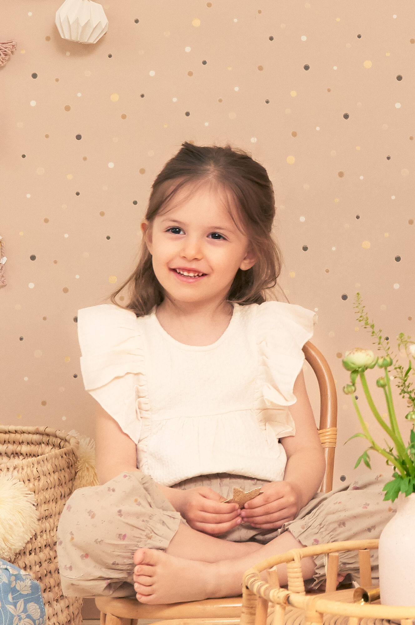 Majvillan Tapet Stardust, Shimmering Pink