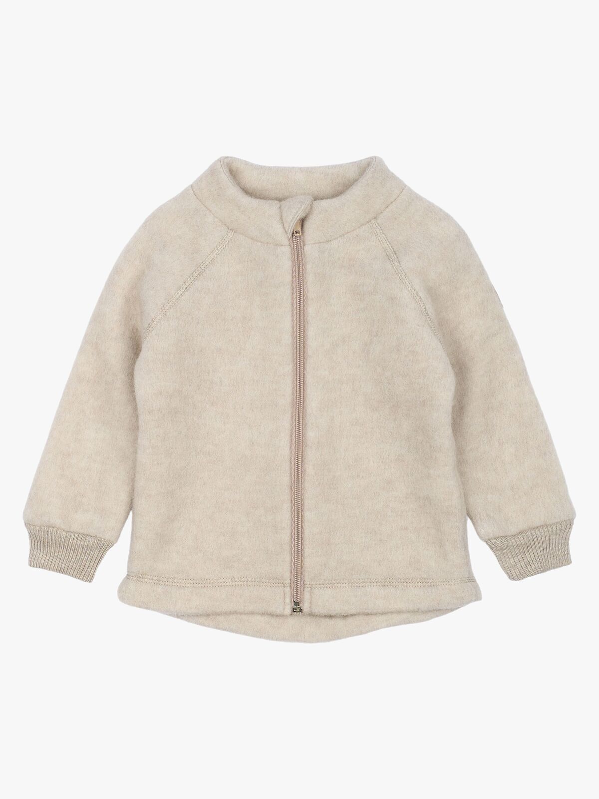 Mikk-Line Fleecetrøje Merinould, Melange Offwhite