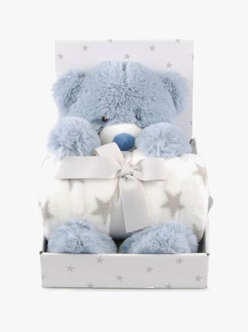 CarloBaby Fleecetæppe & Bamse Bamse, Blå