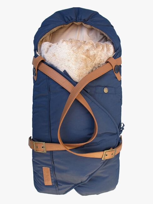 Sleepbag Mini Vinterkørepose, Midnight Petrol/Brown