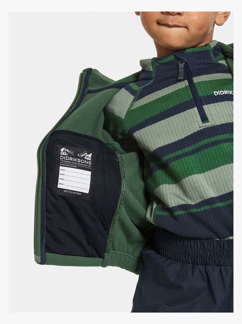 Didriksons Muskot  Vindtæt Vindtæt Fleecetrøje, Pine Green