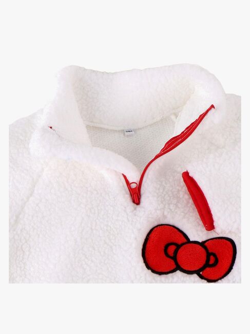 Hello Kitty Fleecetrøje, Hvid