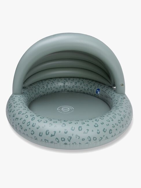 Swim Essentials Badebassin med Solbeskyttelse 100 cm, Green Leopard
