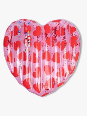 Swim Essentials Bademadras 150x100 cm, Red Hearts