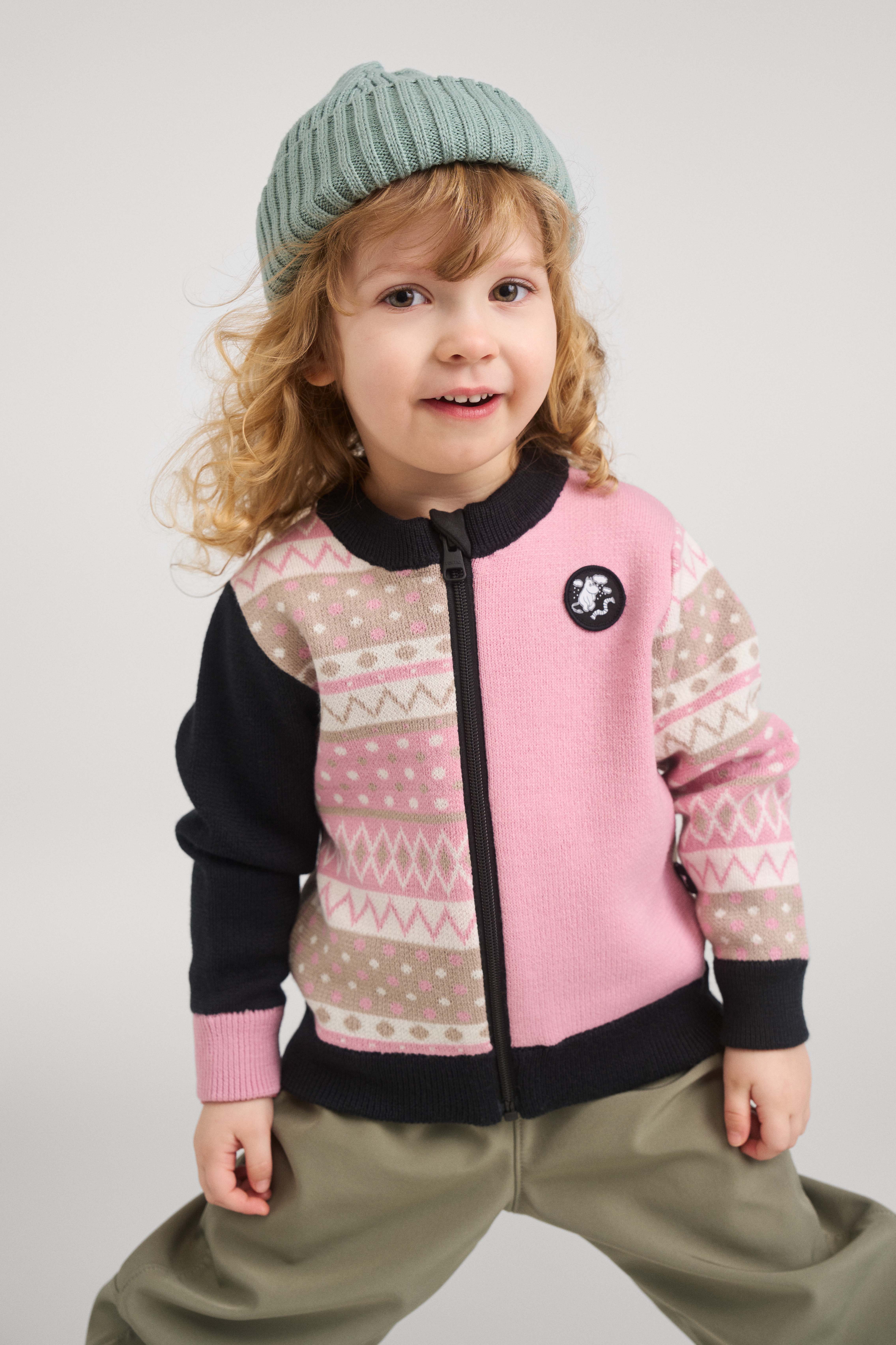 Reima Moomin Idelar T-shirt Merinomix, Grey Pink, 86