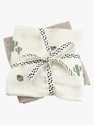 Done By Deer Lalee Musselin Tæppe 2-pak, Sand