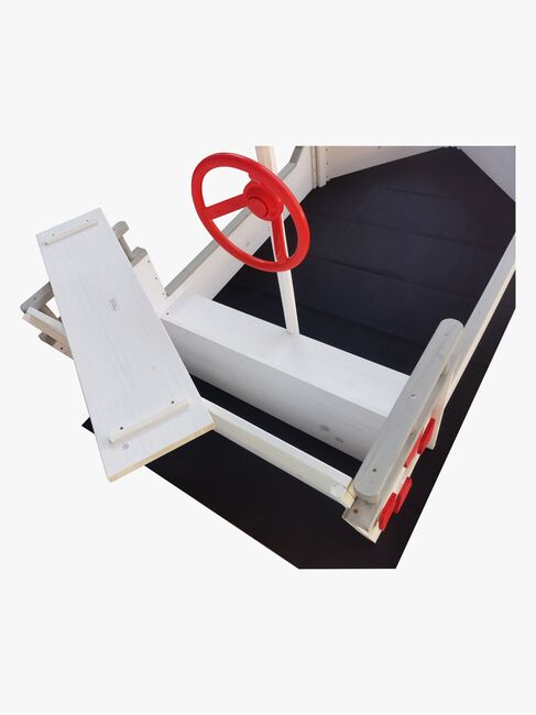 Woodlii Sandkasse i Træ Båd, Hvid