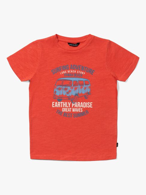 Luca & Lola Riccione T-Shirt 2-pak, Red/Grey Melange