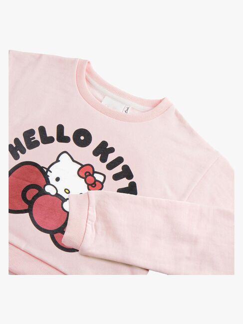 Hello Kitty-sæt med sweater og bukser, pink