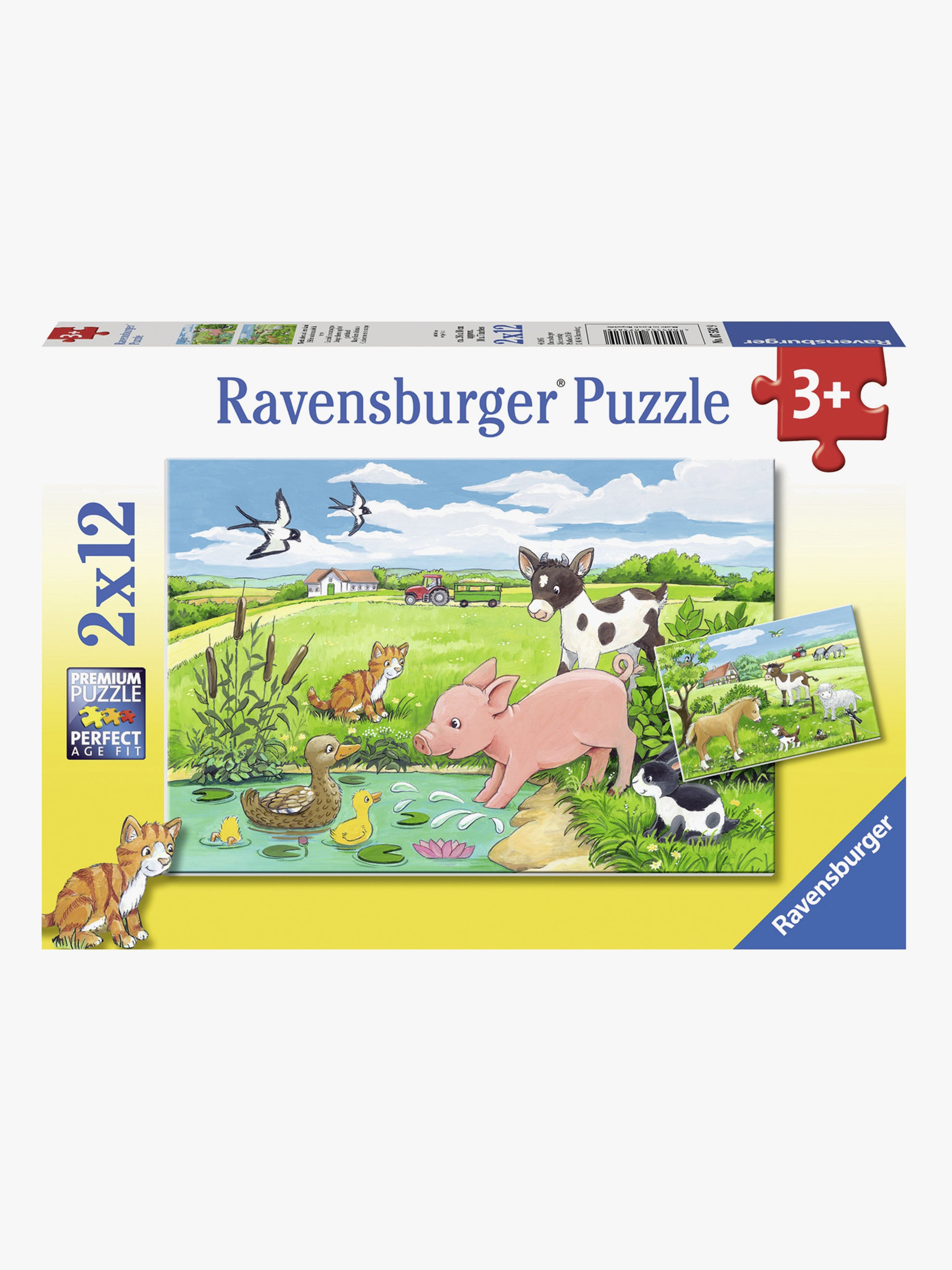 Ravensburger Puslespil Baby Bondegårdsdyr 2x12 Brikker