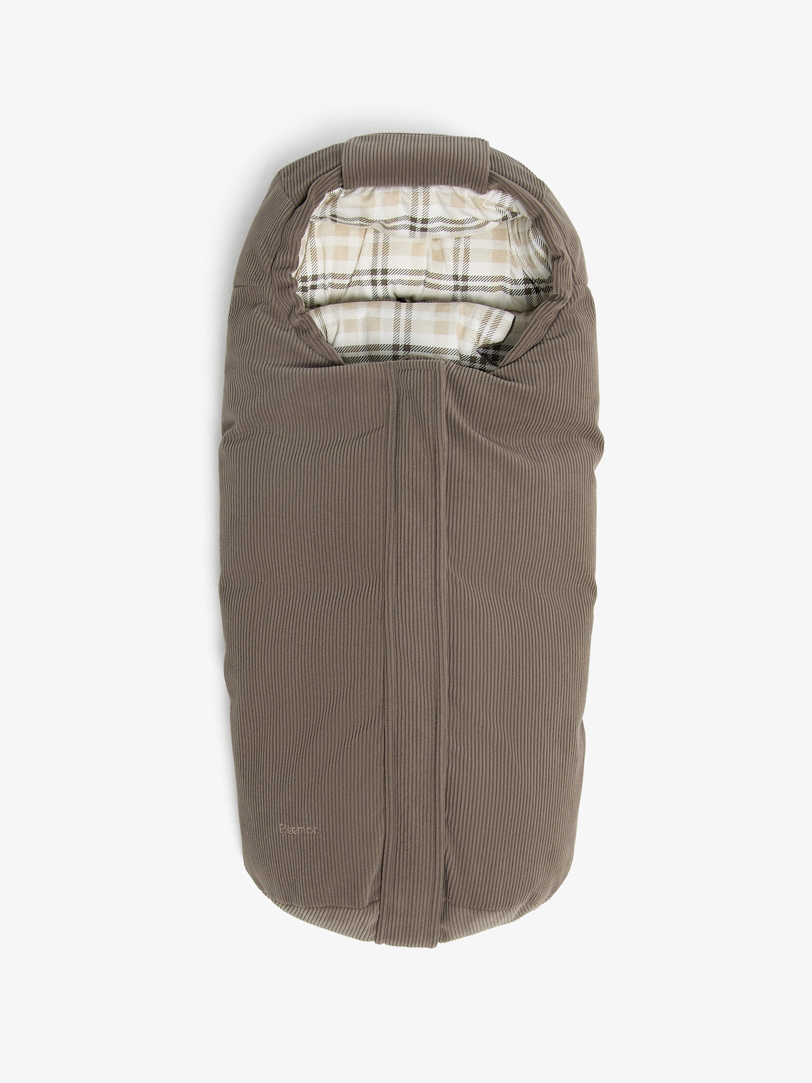 Beemoo Mini Vinterkørepose, Taupe Manchester/Checkered