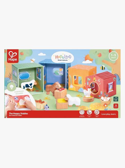 Hape Eventyrbog med Legesæt The Happy Stables