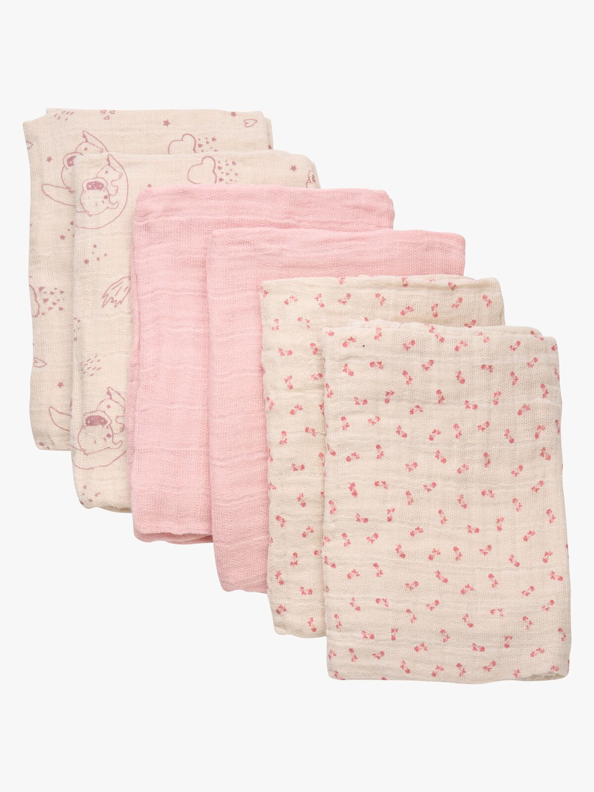 Pippi Tæpper/ Stofbleer i Musselin 6-Pak, Sheer Bliss