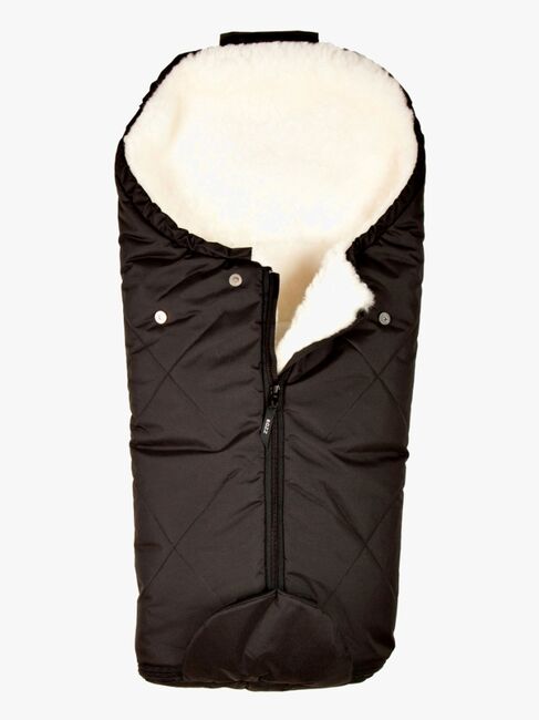 Bozz Lammeskindskørepose Small Klippet, Black/White