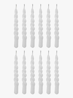 Bloomingville Twist Lys Paraffin, Hvid