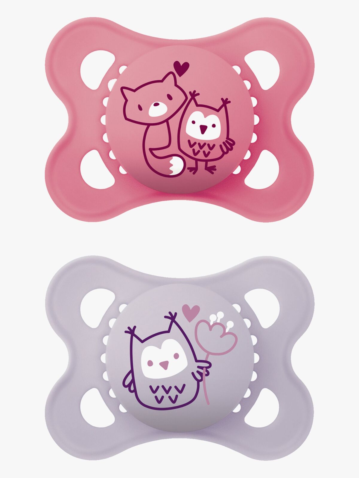 MAM Original Naturgummi Sutter 0-6m, Pink