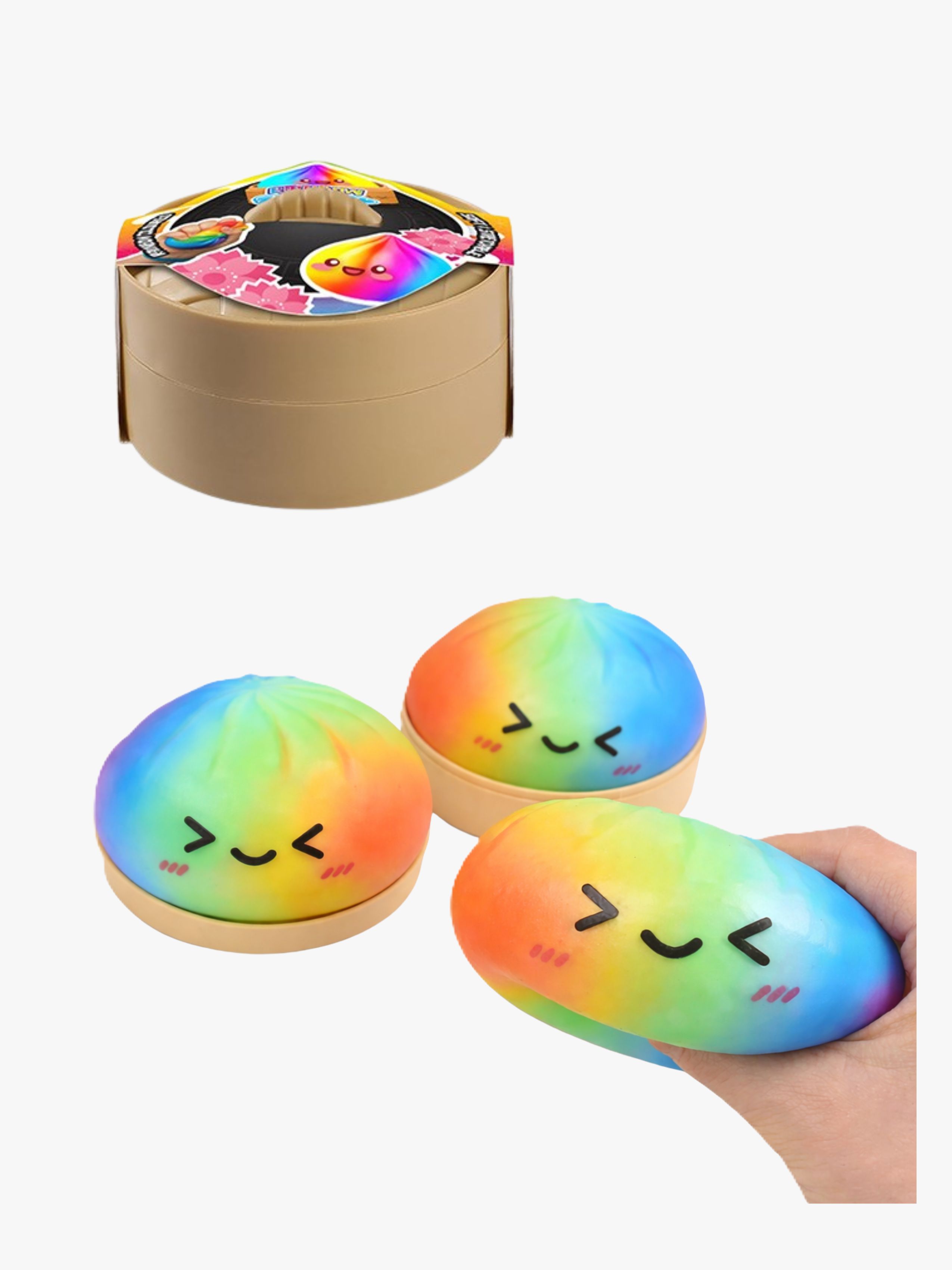 Kawaii Squishy Rainbow Skumdumplings 8,5 Cm