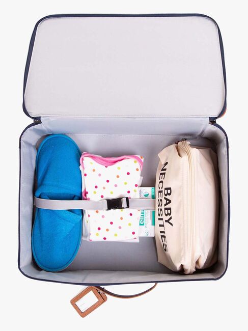 Childhome Mini Traveler Kuffert, Navy/White