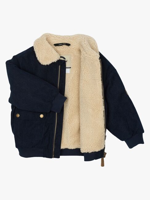 Mikk-Line Manchesterjakke med Teddyfor, Blue Nights