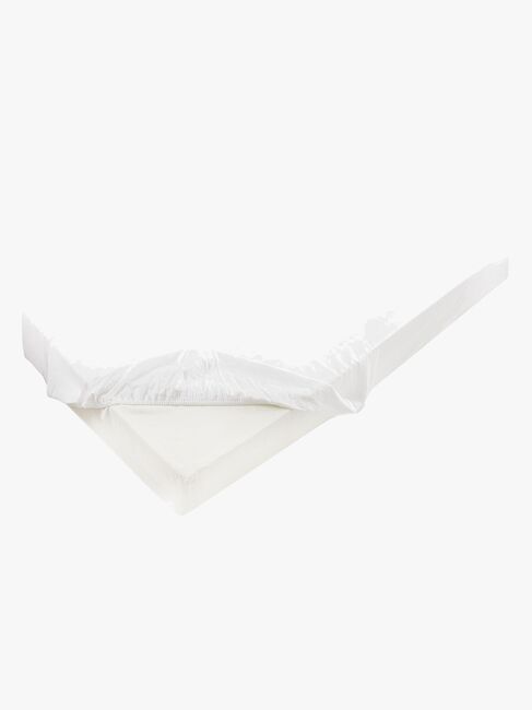 BabyMatex Satin Stræklagen 90 x 200 cm, Hvid