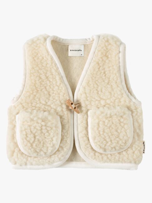 BINIBAMBA Merino Snuggle Vest, Milk