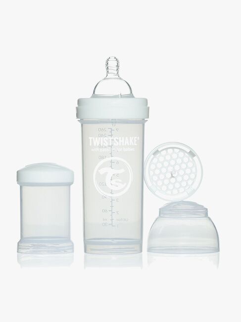 TwistShake Sutteflaske Anti-Kolik 260 ml, Hvid
