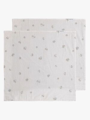 Baby's Only 65x65 Tæppe/ Stofble i Musselin 2-pak, Tender Clover